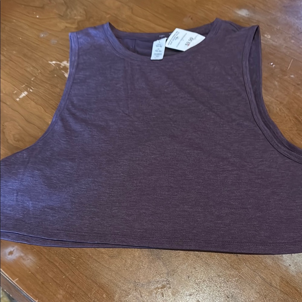 Balance Collection Purple Crop Muscle Tee